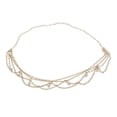 thumbnail image 4 of pitrice Gold Layered Faux Pearl Hairband Head Chain Hair Accessories Jewelry, 4 of 6