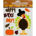 thumbnail image 3 of Serafina Home Fall Gel Cling Stickers for Windows and Mirrors - 4 Sheets of Reusable Seasonal Designs: Pilgrims Turkeys Sunflowers and More!, 3 of 6