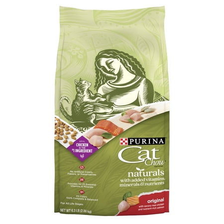 Purina Cat Chow Naturals Dry Cat Food Chicken & Salmon 6.3 lb Bag