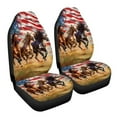 thumbnail image 7 of ZIATUBLE Horse American Flag Front Auto Seat Cover Stretch Vehicle Bucket Seat Cover Set 2 Packs Fit for Car Truck SUV for 4 of July Vehicle Protector Front Seats Covers Car Decor Accessories, 7 of 7