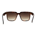thumbnail image 4 of Womens Squared Horn Rim Inset Lens Oversized Rectangle Sunglasses Tortoise Brown, 4 of 4