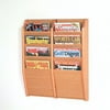 Wooden Mallet 8 Pocket Magazine wall Rack in Light Oak Brown