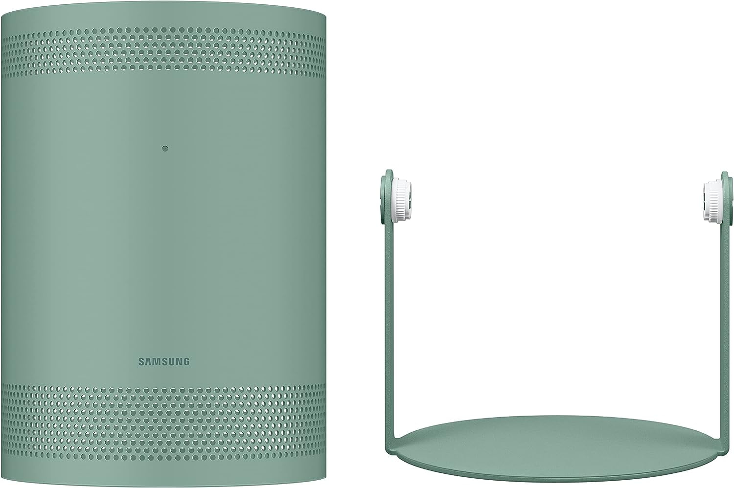 Samsung SP-LFF3CLAXXZA 30-100 Inch The Freestyle Gen2 Smart Projector with a Samsung VG-SCLB00NS The Freestyle Skin and Cradle - Forest Green (2023)