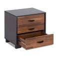 Hommoo Furniture,Vintage and Stylish Wooden Nightstand with 3 Storage