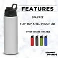 thumbnail image 2 of Aluminum Water Bottles with Snap Lids 25 oz. Set of 10, Bulk Pack - Reusable, Great for Gym, Hiking, Cycling, For School - Silver, 2 of 5