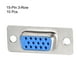 thumbnail image 2 of Conector D-sub hembra de 15 pines, 3 filas, terminal de puerto, 10 piezas, 2 of 3