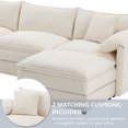 thumbnail image 6 of METIS WONG 136" U-Shaped Modular Sectional Sofa with 2 Matching Cushions, 6-Seat Cloud Couch, and 2 Movable Ottomans., 6 of 6