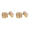 thumbnail image 4 of Sonducket Pendientes de tuerca, joyería elegante, regalos, estilo Simple, elegante, brillante, pendientes de tuerca para mujer, adorno de vestir para tipo 5 2piezas Sonducket CBP374555, 4 of 5