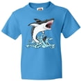 thumbnail image 3 of Inktastic Great White Shark Jumping Youth T-Shirt, 3 of 5