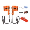 thumbnail image 4 of Juego de púas para trepar árboles Colamx almohadillas para piernas gruesas y anchas altura ajustable antideslizantes con cinturón naranja, 4 of 8