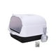 thumbnail image 3 of Caja de arena para gatos con capucha, caja de arena para gatos completamente cerrada con puerta delantera, caja de arena para gatos, contenedor de are Negro, 3 of 8