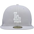 thumbnail image 2 of Men's New Era  Gray Los Angeles Dodgers 2023 On-Field Batting Practice 59FIFTY Fitted Hat, 2 of 5