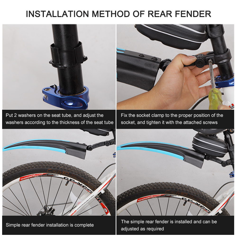 Jeu De Garde-boue Avant/arrière Pour VTT - Protection Contre La Boue Et Les éclaboussures - Installation Facile