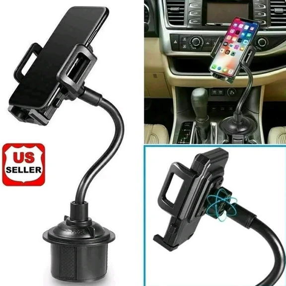 Universal Adjustable Car Mount Gooseneck Cup Holder Cradle For Cell Phone New