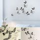 thumbnail image 3 of 36 pegatinas de pared de mariposas 3D, decoración de pared de dormitorio, decoración de muebles, papel de bricolaje, fácil de desmontar, materiales de protección ambiental de PVC, negro, 3 of 5