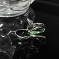 thumbnail image 5 of Green Spirit Snake Ins Dark Style Advanced Sense Open-end Zircon Ring, 5 of 7