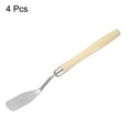 thumbnail image 3 of Uxcell 4pcs Cuchillo de Paleta Herramienta de Pintura 6.5" Cabeza Plana Hoja de Acero Inoxidable Mango de Plástico Espátula Cuchillo de Paleta para Óleo Acrílico Lienzo, Beige, 3 of 7