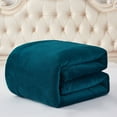 JML Sherpa Fleece Bed Blanket Queen 3 Pieces,Thick Warm Blanket,Teal,75