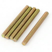 1.25mm Pitch M8 x 85mm Male Threaded Rod Bar Bolt Bronze Tone 5 Pcs