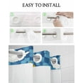 thumbnail image 5 of No Hook Shower Curtains with Snap in Liner, Vintage Sunflower Rooster Waterproof Fabric Shower Curtain, Summer Elegant Flower Double Layers & See-Through Top Window Bathroom Curtains 72''x72'', 5 of 6