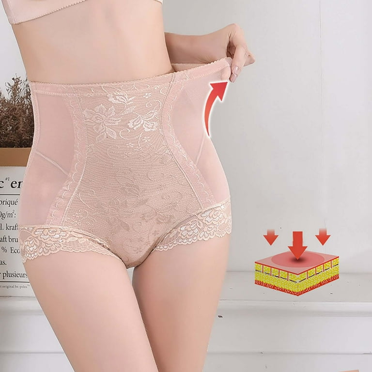 Herrnalise Firm Tummy Compression Bodysuit Shaper with Butt Lifter Women's  Panties LaceHigh-Waist Buttocks Puller Abdomen Ne-Piece Shapewear Beige 
