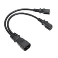 thumbnail image 2 of Divisor de cable de AlimentAción, Retardante de Llama IEC320 C14 Un cable doble C15 12.6in aislado para impresora para el monitor lcd, 2 of 7