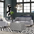 thumbnail image 4 of Homebeez Large Square Upholstered Tufted Ottoman Coffee Table,Large Footrest Ottoman, 4 of 7