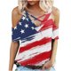 thumbnail image 2 of Fiudx Liquidación de Ofertas Flash Blusa Estampada a La Moda con Cuello En V y Manga Corta para Mujer, 2 of 4