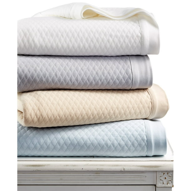 Martha Stewart Collection Quilted Triple Knit Twin Blanket, 60 Inches x