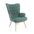 thumbnail image 1 of Sillón Individual Top Living para Sala Comedor con Capitoné de Terciopelo Verde, 1 of 7