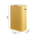 thumbnail image 3 of happimess Tammi Kitchen 14.5-Gallon Slim Metal Push Button Trash Can, Daffodil Yellow, HPM1017L, 3 of 10