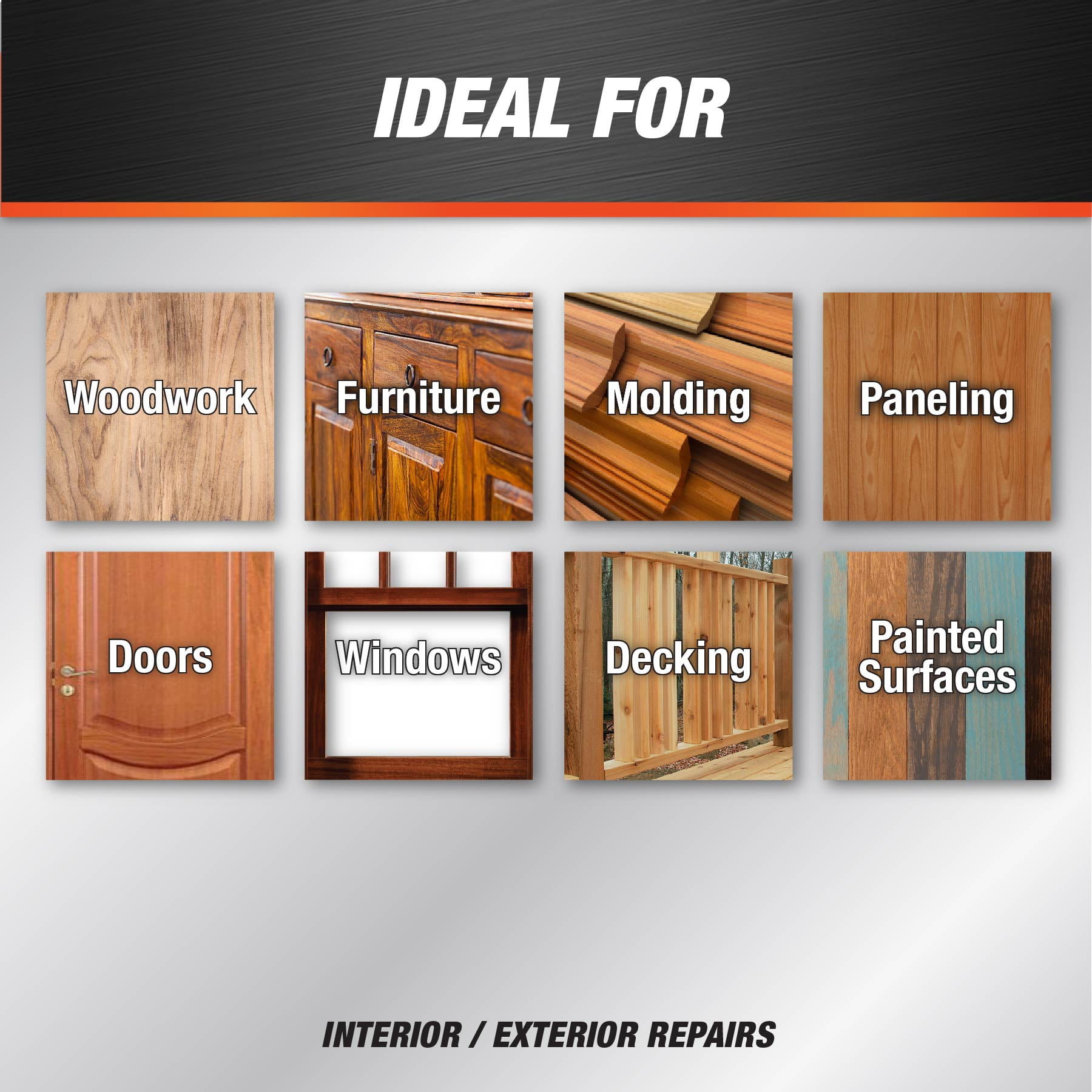 (4 pack) DAP Plastic Wood-X with DryDex 16 oz Natural Wood Filler Adhesive
