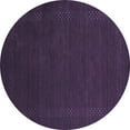 thumbnail image 1 of Ahgly Company Machine Washable Indoor Round Abstract Blue Contemporary Area Rugs, 8' Round, 1 of 4