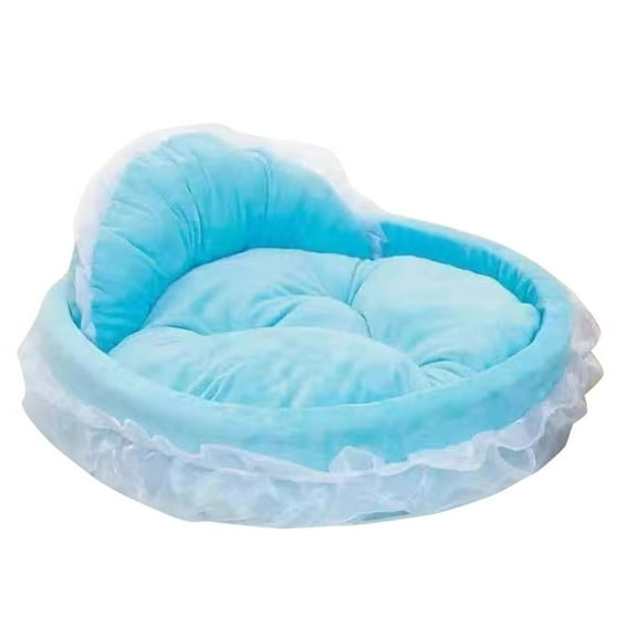 Elegant Lace Dog Puppy Bed Ruffled Princess Sofa for Small to Medium Pets