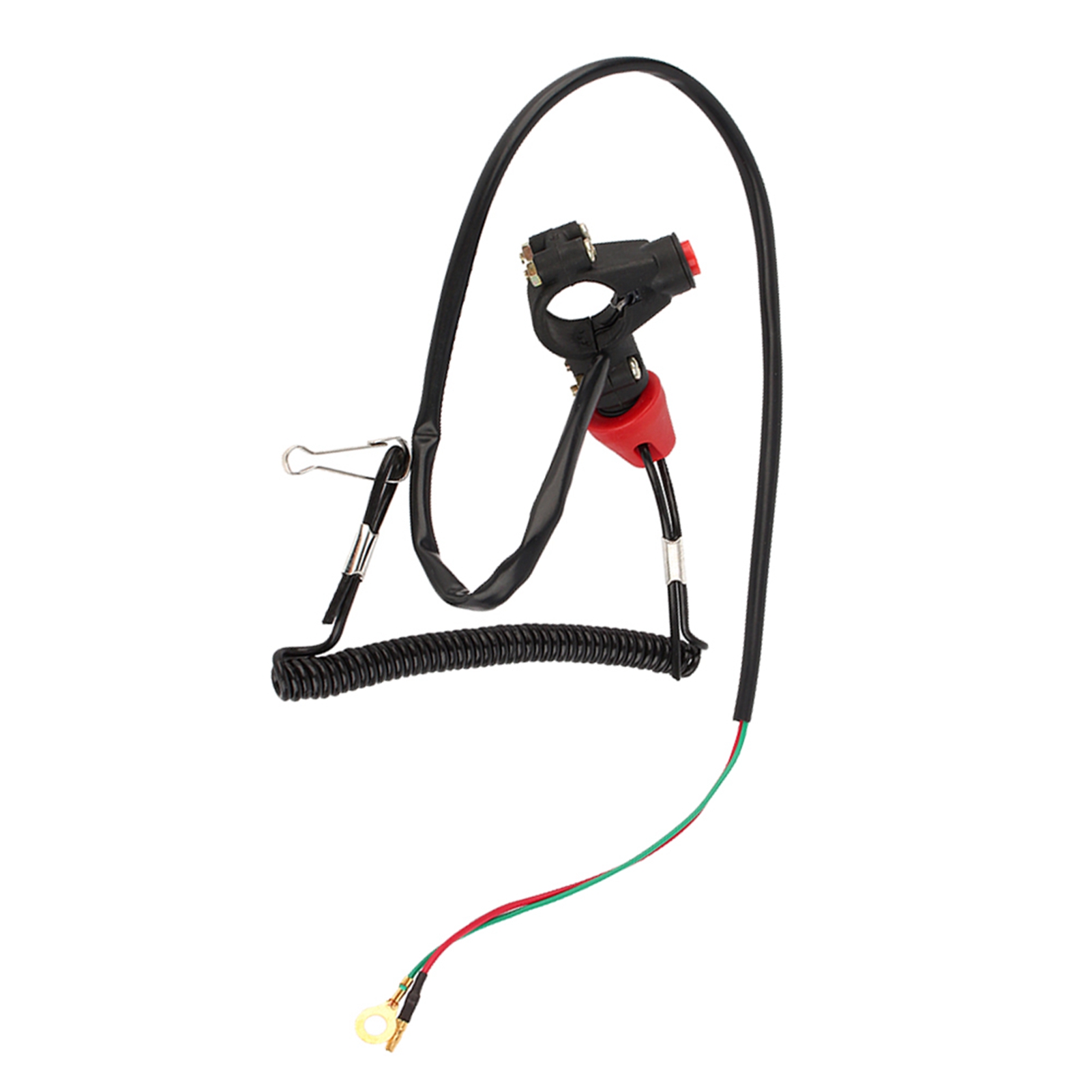 1x Engine Cord Lanyard Kill Stop Switch Safety Tether 12V CO For Motor ...