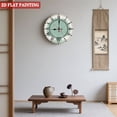 thumbnail image 5 of Wooden Wall Clock with Mint Green Gradient Dial, Silent Movement, Battery Operated (AA Batteries Not Included), Artistic Home Decor, 10×10inch (25×25cm), 5 of 9