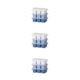 thumbnail image 2 of Wosthever Pack of 3 Ice Cubes Molds Reusable Icing Refrigerator 6-grid Supply Kitchen Homemade Leakproof with DIY Lid Club Mould Type1 NO1, 2 of 6