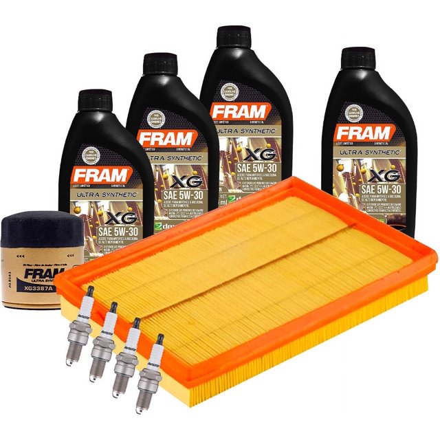 Kit De Afinación Con Aceite 5W30 Sintético, Bujías Platino, Filtro De Aire Y Filtro Para Aceite Sintético 10 Piezas Compatible con Chevrolet Tornado L4 1.8L DE 2004 A 2010