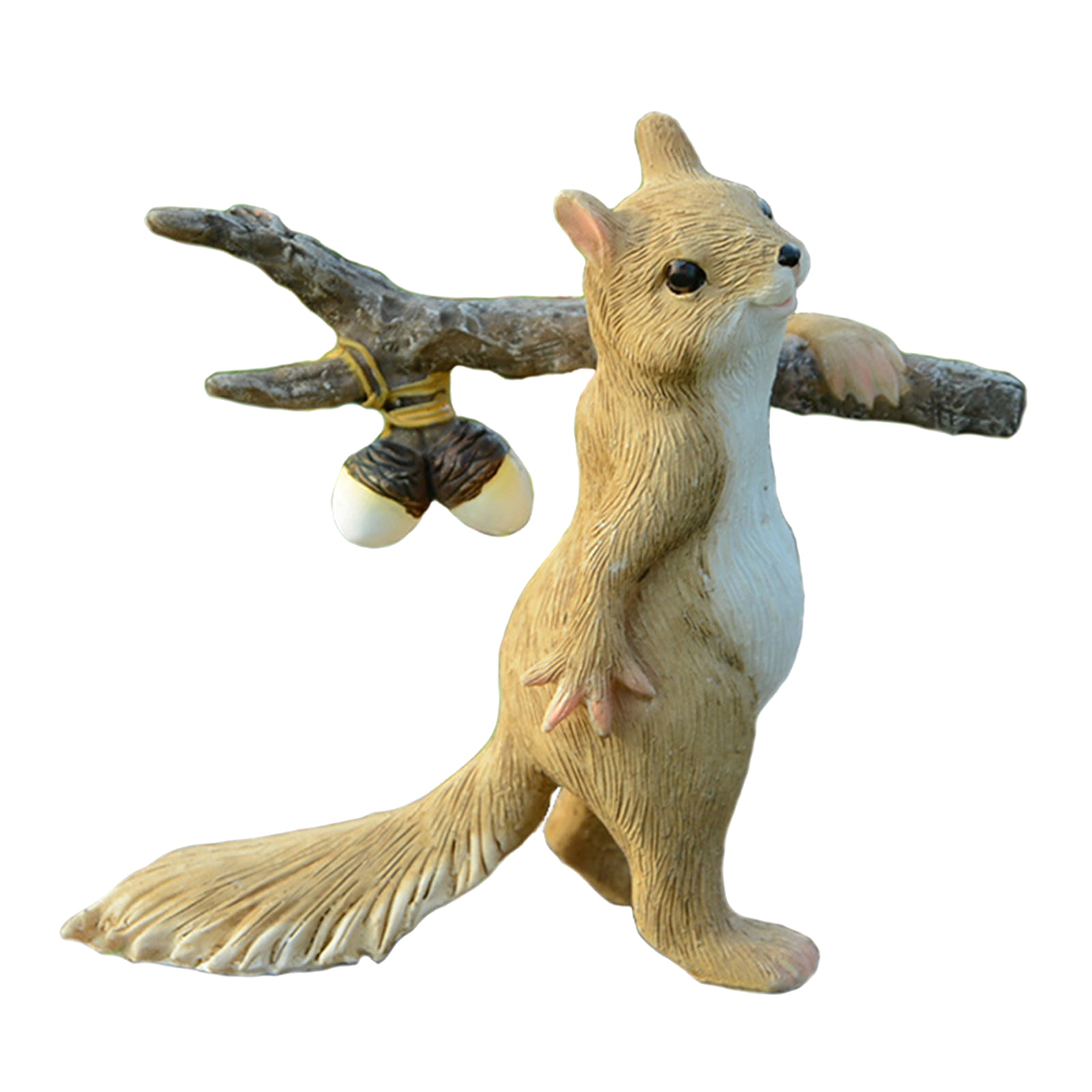 Squirrels playing on a Branch Fairy Garden collectibles 