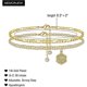 thumbnail image 2 of Pulseras de tobillo con inicial para mujer, tobilleras con inicial de doble capa chapadas en oro de 14 quilates, joyería para mujeres y adolescentes - -, 2 of 5