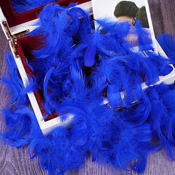 XmhyTop-A 100PCS Fake Goose Craft Feathers - Soft, Natural-Look Feathers for DIY Arts, Decor & Crafts-Dark Blue