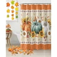 thumbnail image 3 of Pumpkin Fall Thanksgiving Fall Leaves Sunflower Shower Curtain Set ，Waterproof Fabric Shower Curtains Shower Curtains for Bathroom,Bathroom Decor 48"x72", 3 of 7