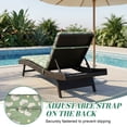 thumbnail image 6 of Outdoor Chaise Lounge Chair Cushion 75.98" x 22.83" Waterproof, High-Density Foam, Adjustable Straps, Patio Pool Deck Furniture Cushion (Ginkgo Leaves), 6 of 18