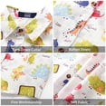 thumbnail image 5 of LittleSpring Short Sleeve Shirt Boy Hawaiian Shirts Button Down Casual Summer Clothes Cartoon Graffiti Size 6, 5 of 6