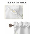 thumbnail image 6 of Spring Floral Living Room Curtains 2 Panel, White Daisy Watercolor Leaves Pastoral Cafe Window Treatment, Farmhouse Bedroom Bathroom Kitchen Curtains Drapes 104"x45", 6 of 6