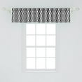 thumbnail image 2 of Ambesonne Black and White Valance Pack of 2, Lattice Pattern, 54"X12", Black White, 2 of 2