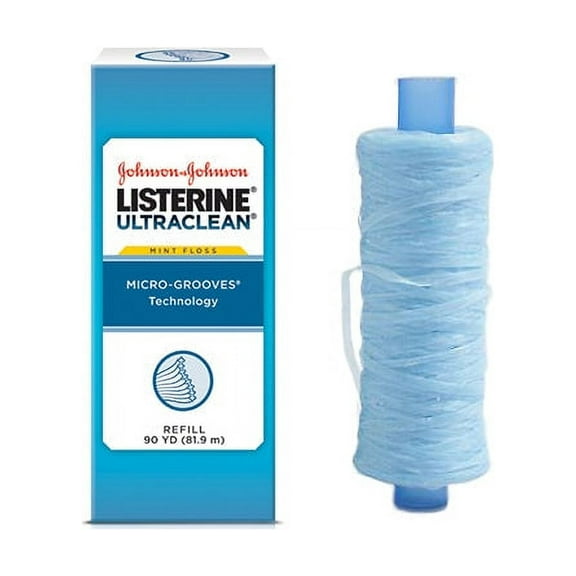 Listerine Ultraclean mint floss shred-resistant dental floss 90 yard