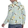 thumbnail image 6 of Haiem Bees Patterned Men's Hoodie with Kangaroo Pocket - Ideal Pullover Sweatshirt for Daily Wear, Travel, and Home-Small, 6 of 7