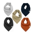 thumbnail image 1 of Juego de baberos tipo bandana orgánicos Kishu Baby, paquete de 5 unidades, reversibles, 1 of 9