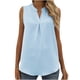 thumbnail image 1 of Blusa de verano para mujer, cómoda, informal, sin mangas, con cuello en V, color sólido Pompotops  lopia998646, 1 of 8